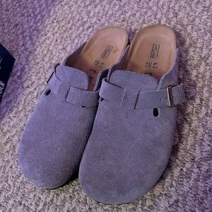 Birkenstock Grey Boston Suede